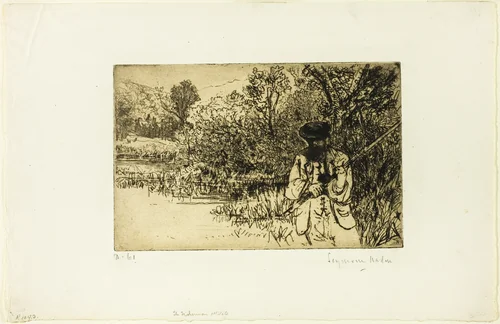 The Fisherman by Francis Seymour-Haden, print, 1864