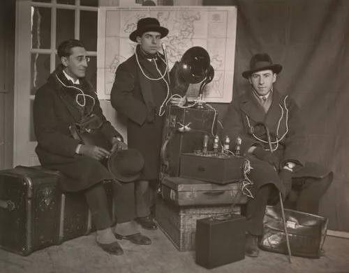 Paul Dermée, Enrico Prampolini, Michel Seuphor by André Kertész, photograph, 1927