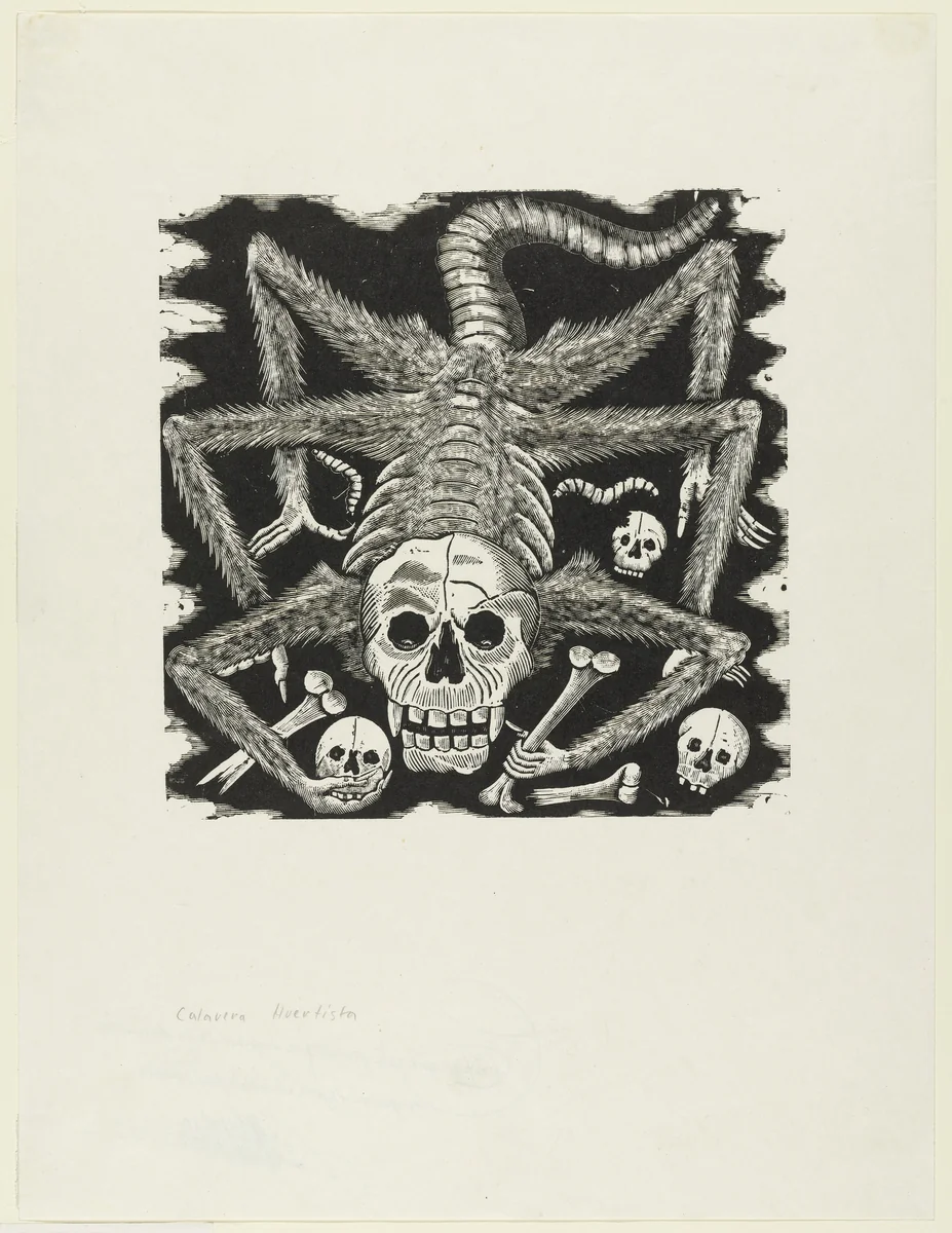 La Calavera huertista by José-Guadalupe Posada, Manuel Manilla, print