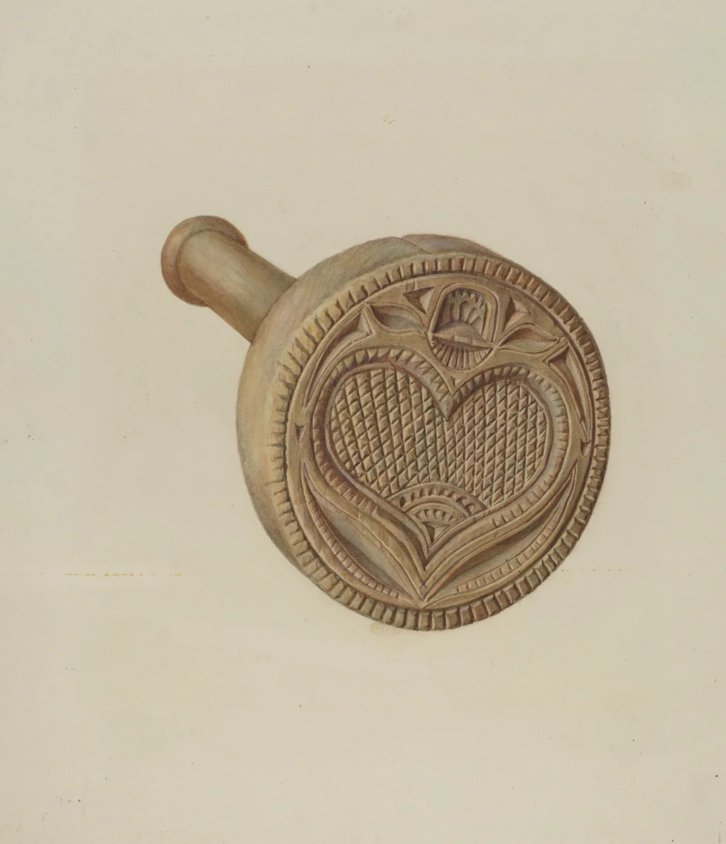 Butter Mold by Frances Lichten, index of american design, 1939