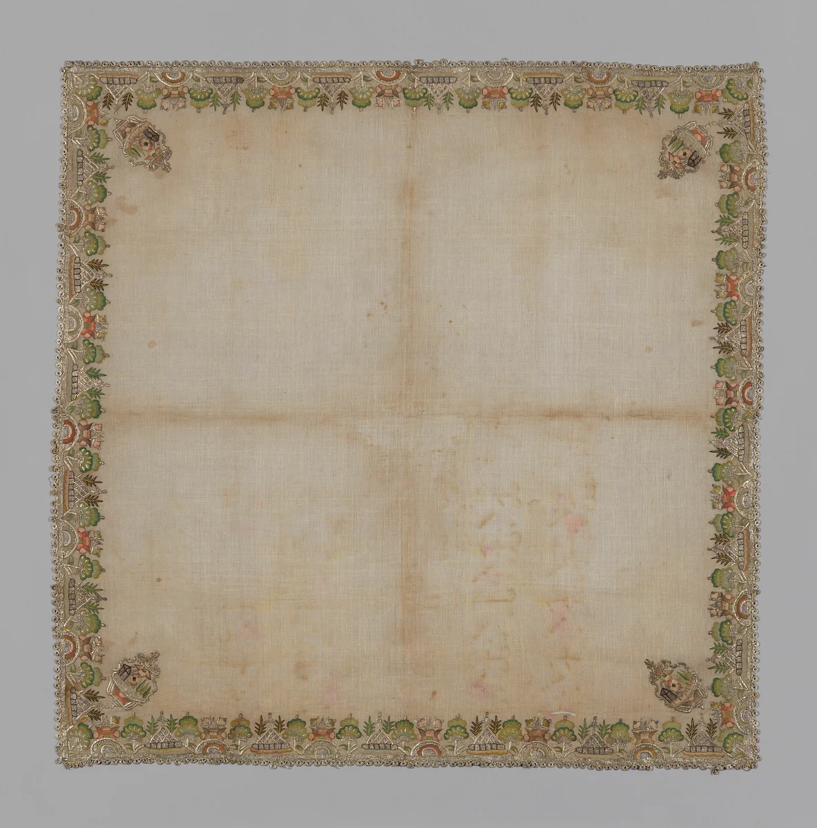 Cover or Handkerchief by Turkey, textile, 1801-1900