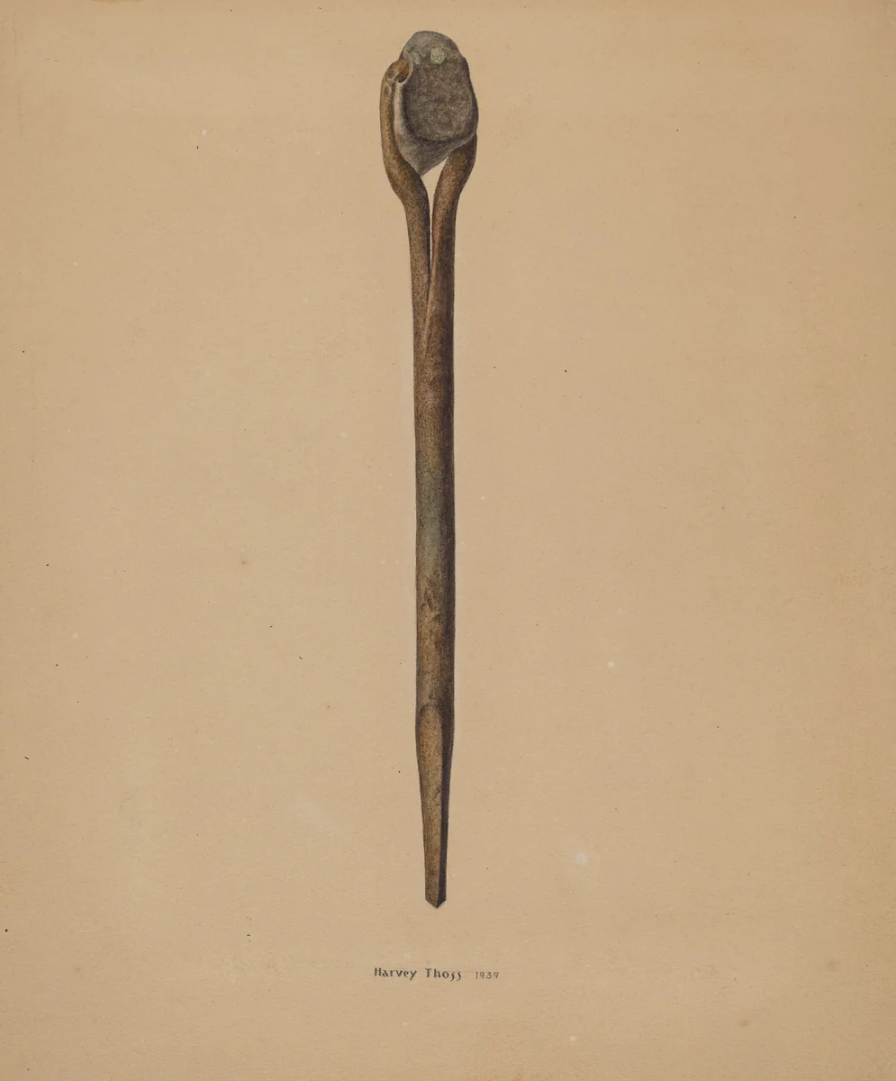 Handmade Soldering Iron by Harvey Thoss, index of american design, 1939