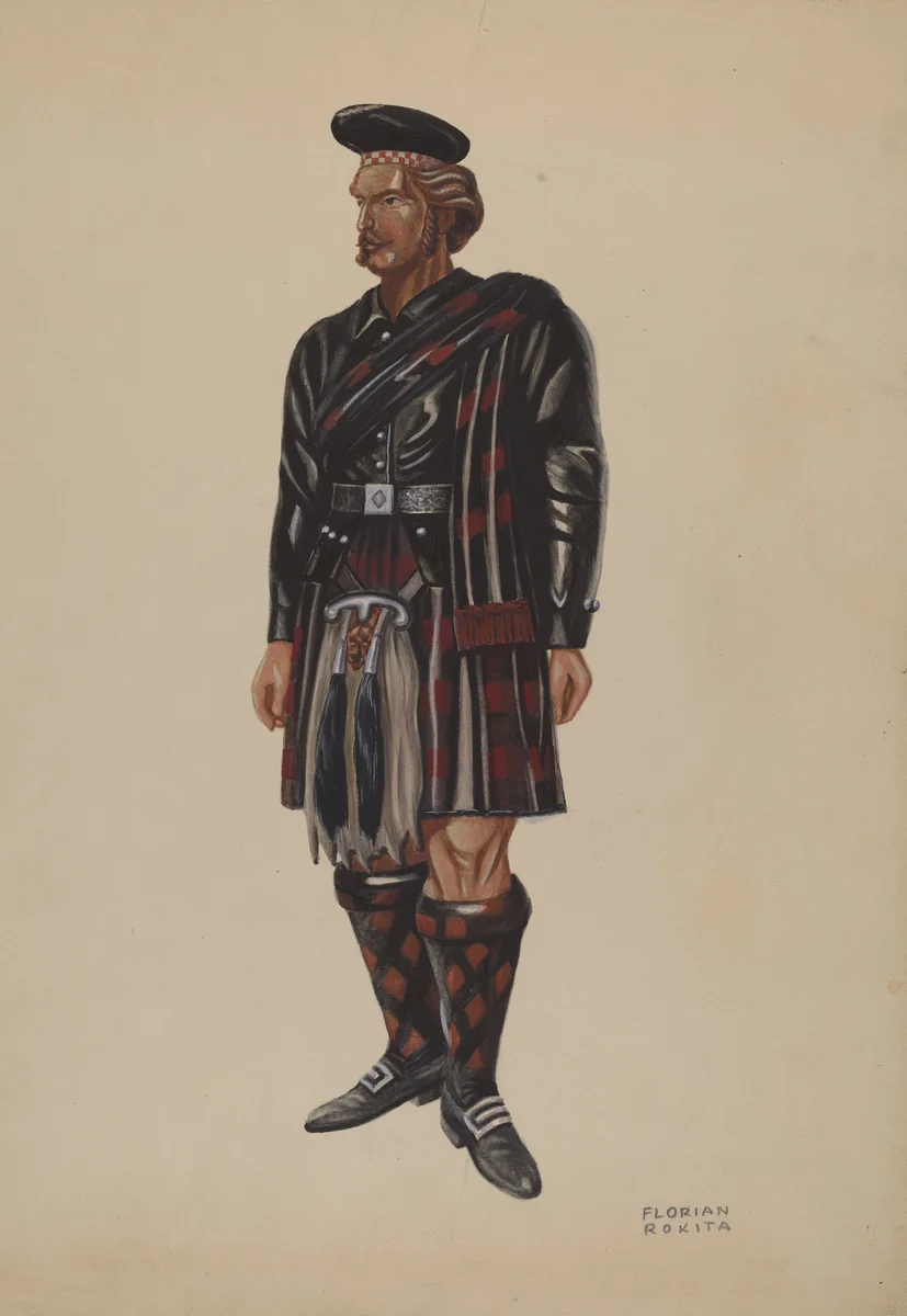 Cigar Store Scotchman by Florian Rokita, index of american design, 1937