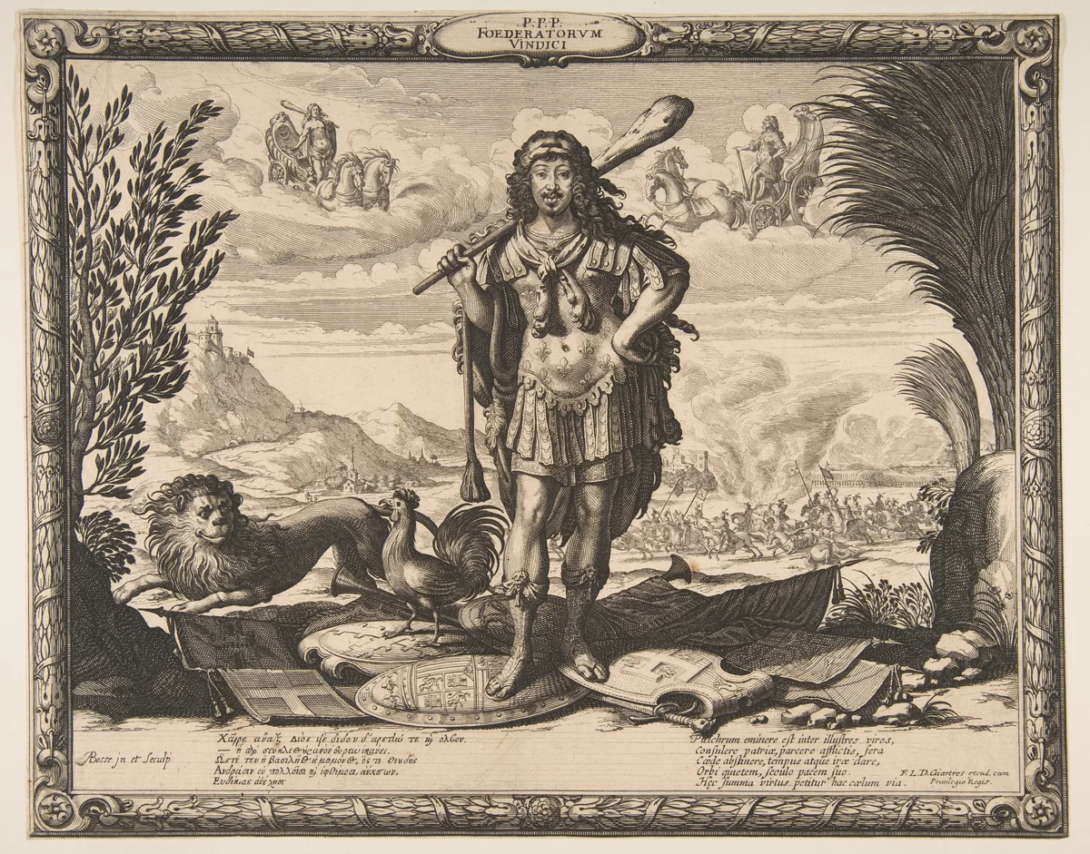 Louis XIII as Hercules by Abraham Bosse, print, 1630-1640