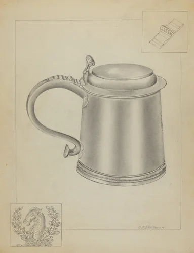 Silver Tankard by Gordon Sanborn, index of american design, 1936
