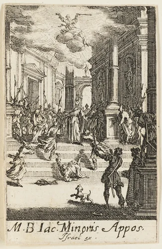 Martyrdom of Saint John, the Minor, plate seven from The Martyrdoms of the Apostles by Jacques Callot, print, 1612-1635