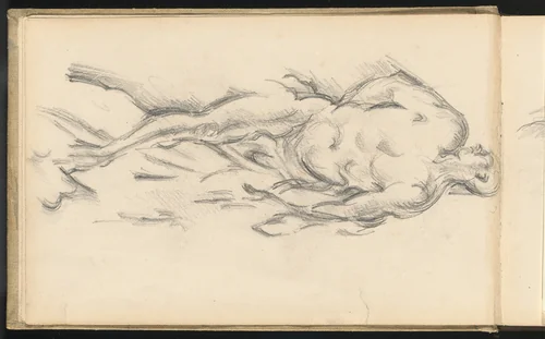 Study of Puget's "Milo of Crotona" by Paul Cezanne, drawing, 1895-1898