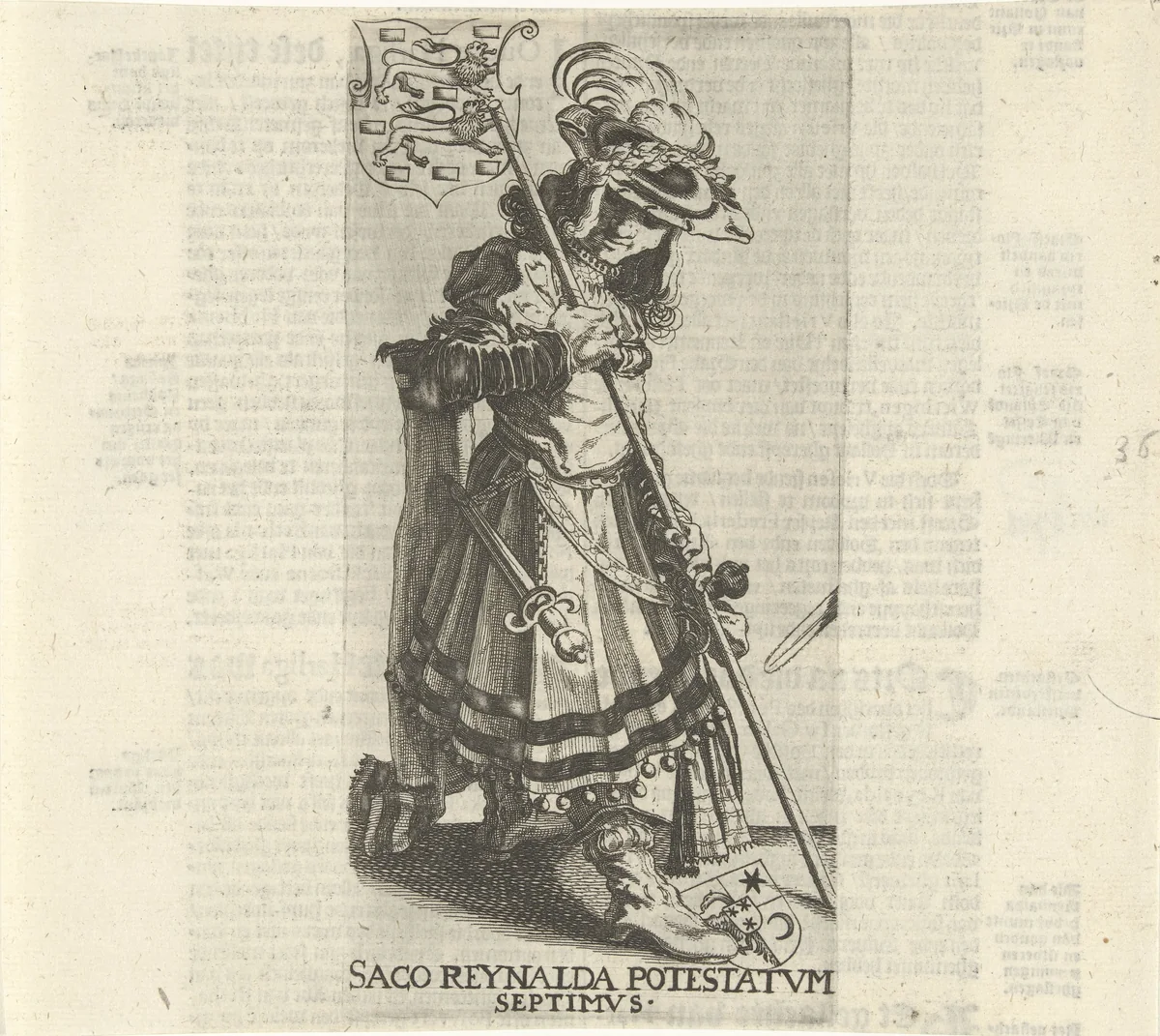 Saco Reinalda by Simon Frisius, print, 1622