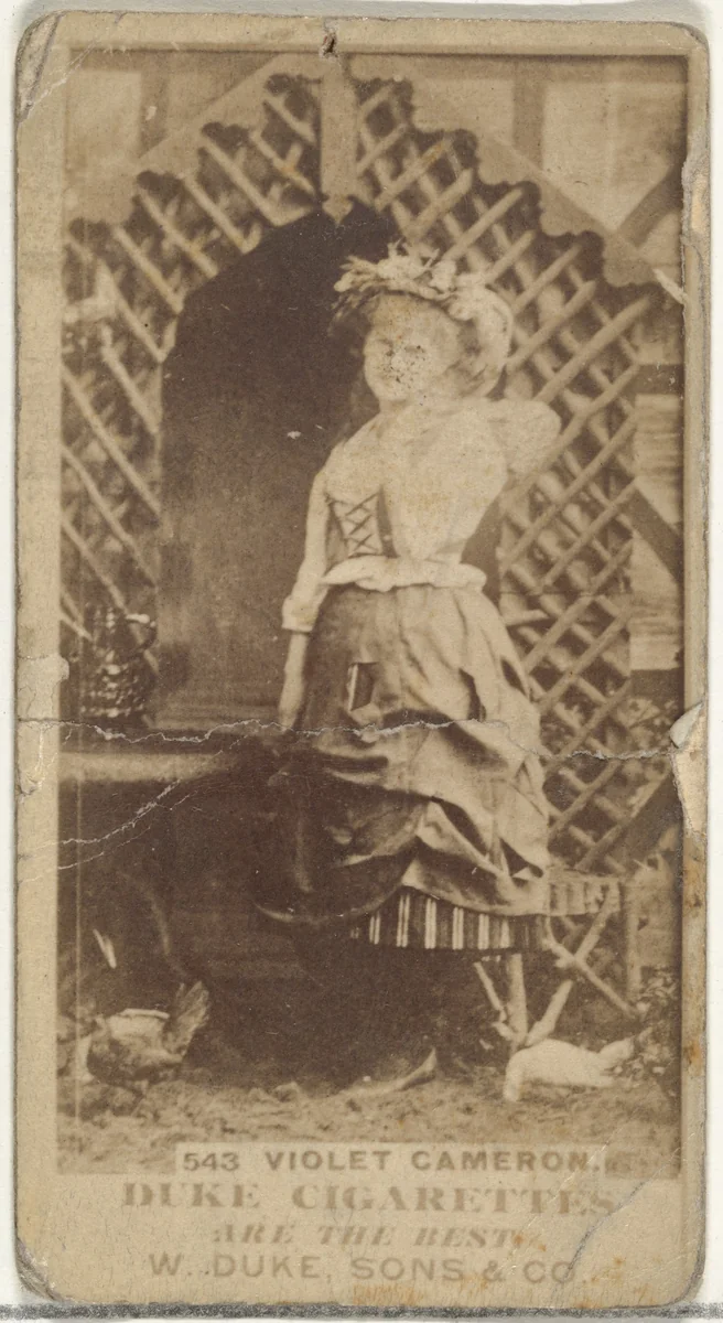 Card Number 543, Violet Cameron, from the Actors and Actresses series (N145-7) issued by Duke Sons & Co. to promote Duke Cigarettes by W. Duke, Sons & Co., photograph, 1880-1889