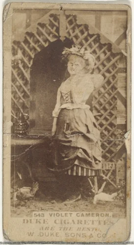Card Number 543, Violet Cameron, from the Actors and Actresses series (N145-7) issued by Duke Sons & Co. to promote Duke Cigarettes by W. Duke, Sons & Co., photograph, 1880-1889