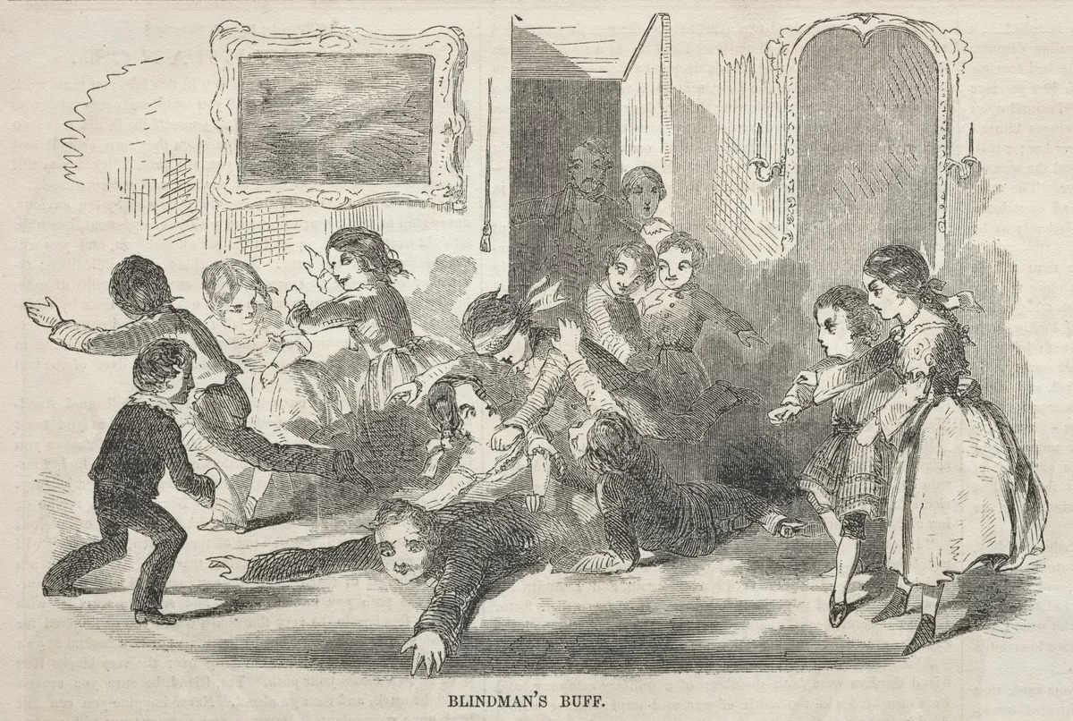 Blindman's Buff by Winslow Homer, print, 1857
