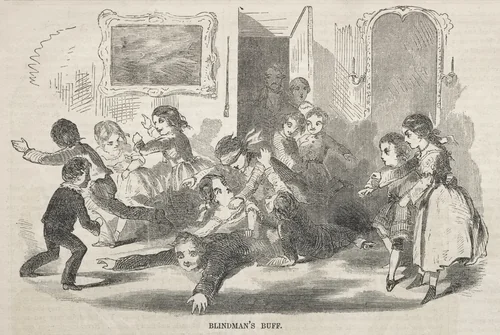 Blindman's Buff by Winslow Homer, print, 1857