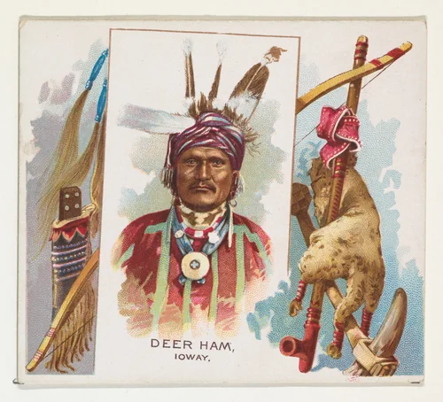 Deer Ham, Ioway, from the American Indian Chiefs series (N36) for Allen & Ginter Cigarettes by Allen & Ginter, print, 1888