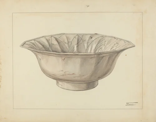 Wash Bowl and Pitcher by Frank Fumagalli, index of american design, 1953
