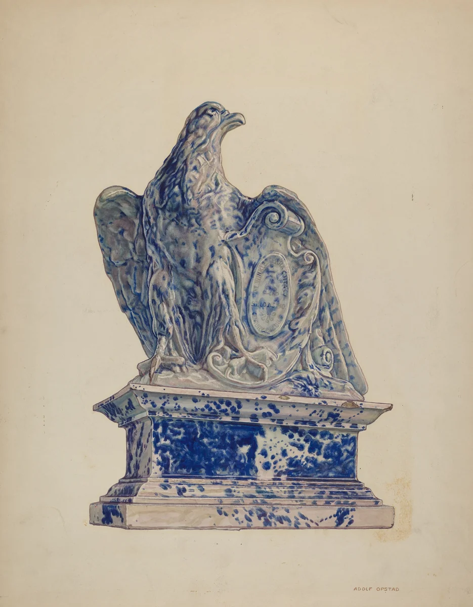 Potpourri Jar: Eagle by Adolph Opstad, index of american design, 1941