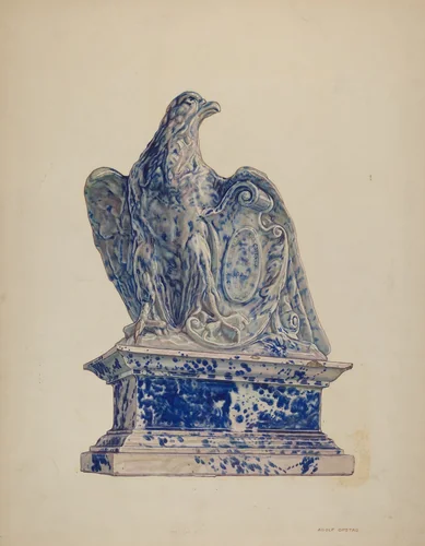 Potpourri Jar: Eagle by Adolph Opstad, index of american design, 1941