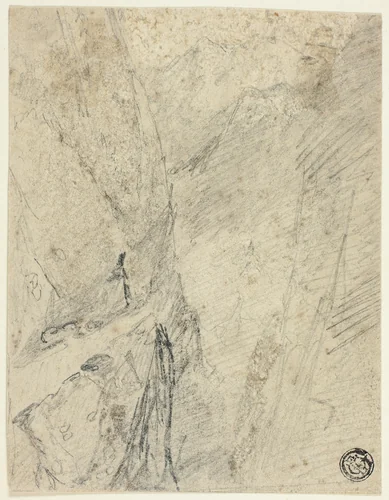 Mountain Gorge by John Sell Cotman, drawing, 1802-1842