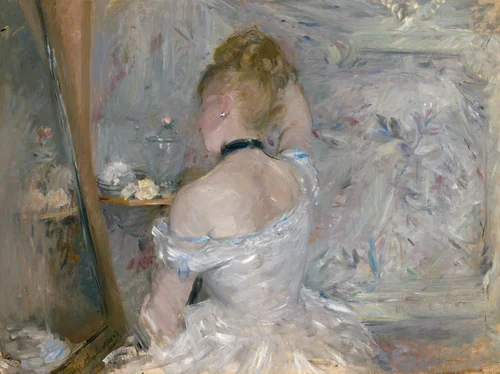 Woman at Her Toilette by Berthe Morisot, painting, 1870-1880