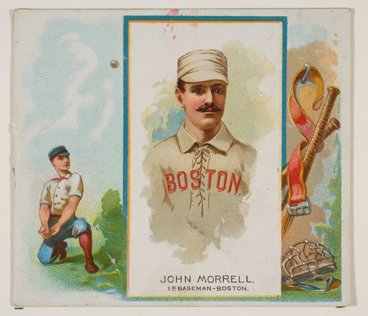 John Morrell, 1st Baseman, Boston, from World's Champions, Second Series (N43) for Allen & Ginter Cigarettes by Allen & Ginter, print, 1888
