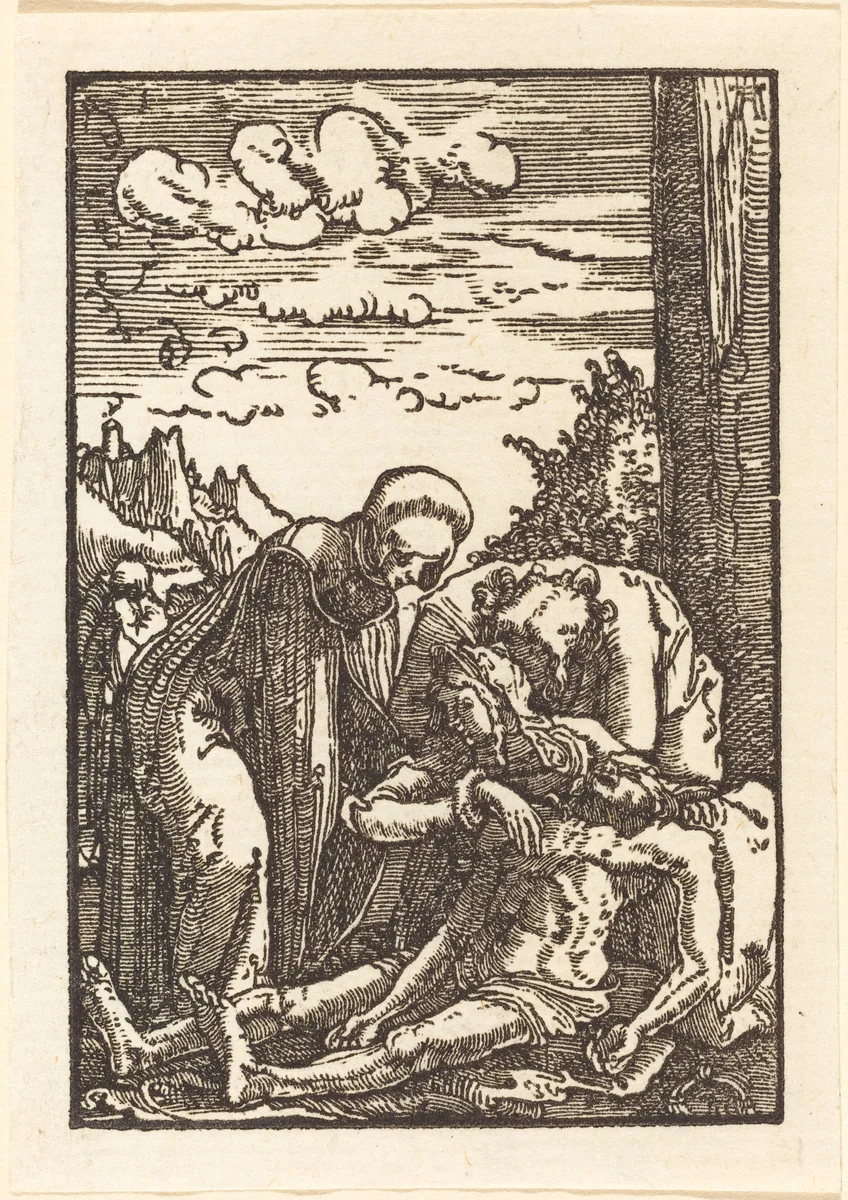 The Lamentation of Christ by Albrecht Altdorfer, print, 1513