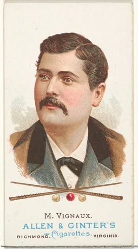 Maurice Vignaux, Billiard Player, from World's Champions, Series 1 (N28) for Allen & Ginter Cigarettes by Allen & Ginter, print, 1887