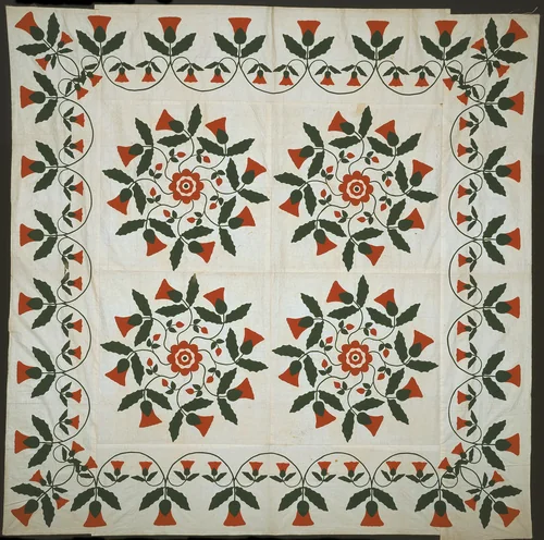 Bedcover (Quilt Top) by Susan Major, textile, 1850