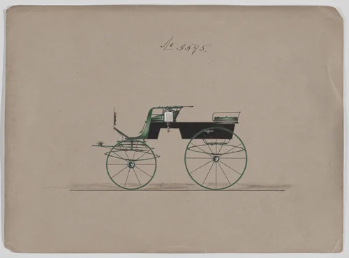 Design for T-Cart, no. 3595 by Brewster & Co., drawing, 1880