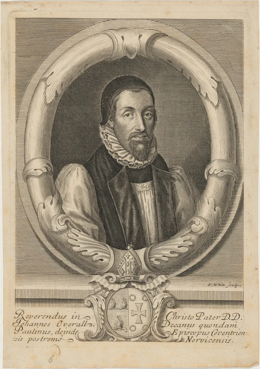 John Overall by Robert White, print, 1645-1703