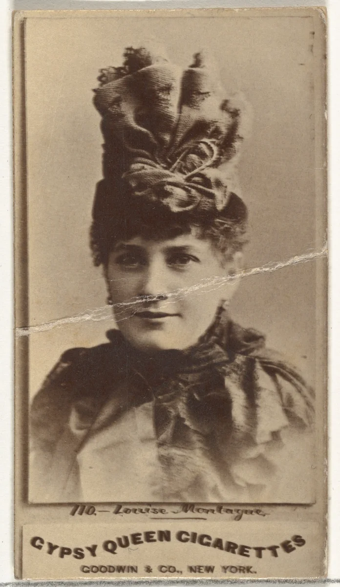 Louise Montague, from the Actors and Actresses series (N171) for Gypsy Queen Cigarettes by Goodwin & Company, photograph, 1886-1890