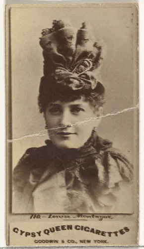 Louise Montague, from the Actors and Actresses series (N171) for Gypsy Queen Cigarettes by Goodwin & Company, photograph, 1886-1890