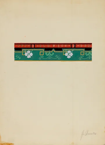 Wall Paper Border by Alfonso Umana, index of american design, 1936