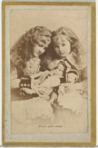 Pixie and Dido, from the Actresses and Celebrities series (N60, Type 2) promoting Little Beauties Cigarettes for Allen & Ginter brand tobacco products by Allen & Ginter, photograph, 1887