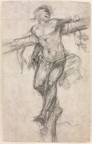 The Unrepentant Thief by Sodoma, drawing, 1525-1535
