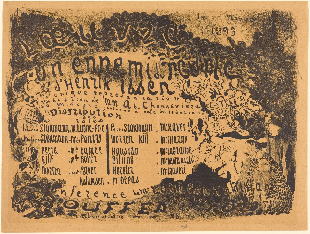 Un Ennemi du peuple by Edouard Vuillard, print, 1893