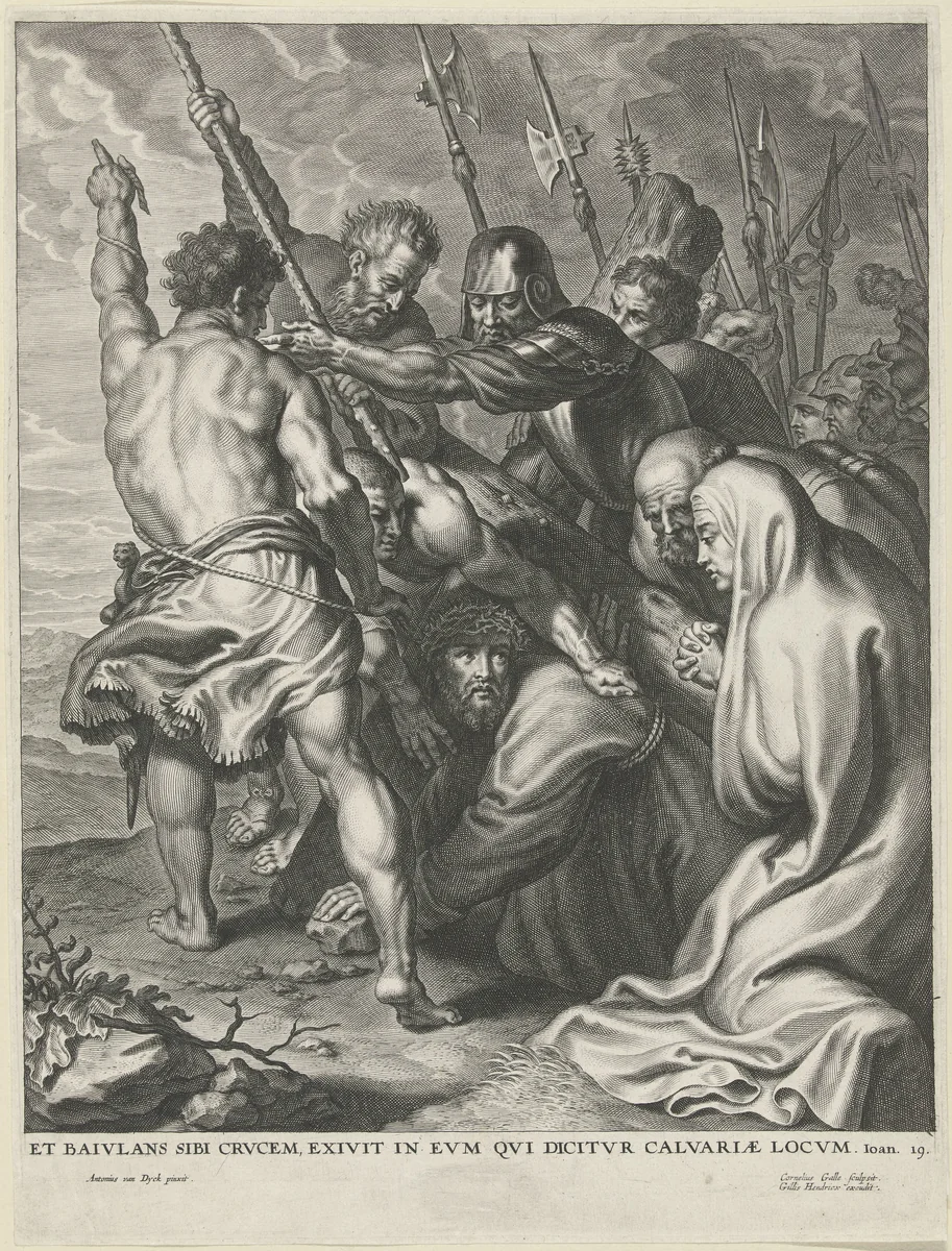 Kruisdraging by Unknown, print, 1586-1650