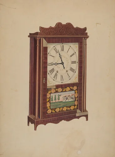 Shelf Clock by Edward Bashaw, index of american design, 1939