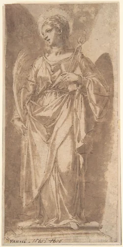 Saint Apollonia of Alexandria by anonymous, drawing, 1600-1700