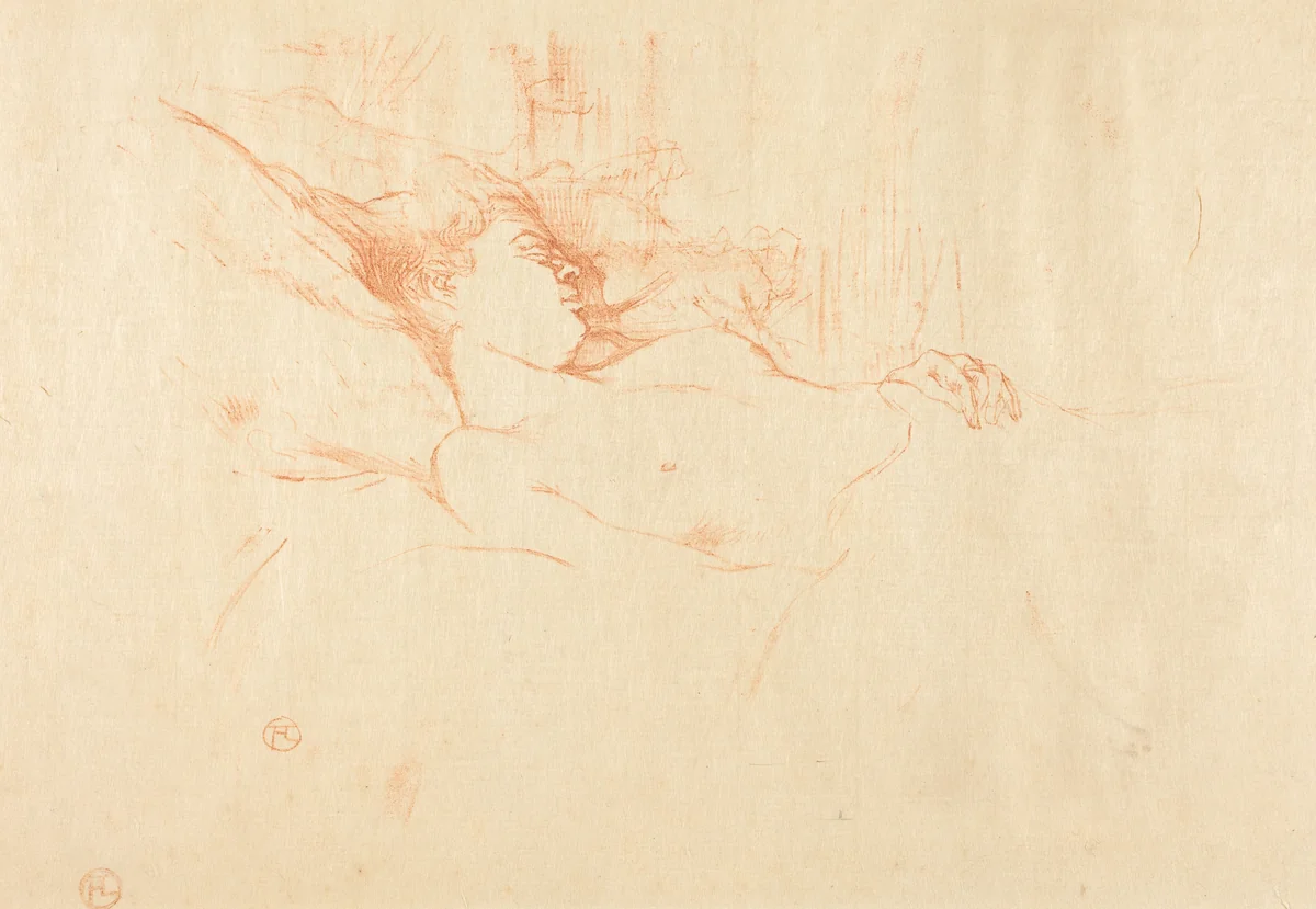 Sleep (Le sommeil) by Henri de Toulouse-Lautrec, print, 1896