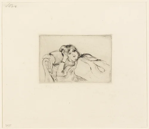 Young Woman at Rest by Berthe Morisot, print, 1889