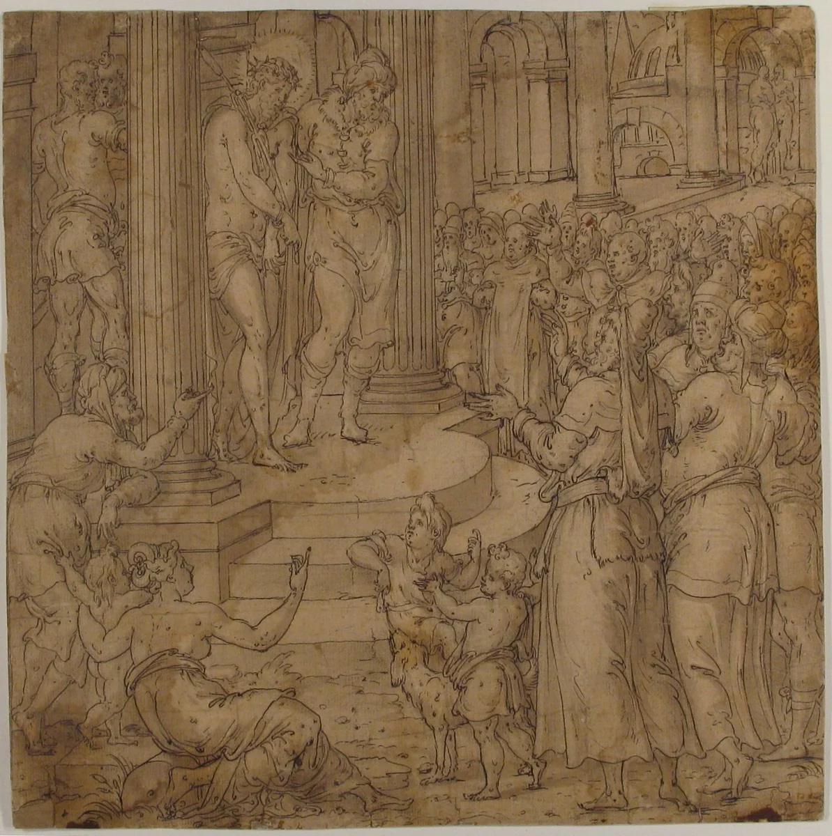 Ecce Homo by anonymous, drawing, 1500-1599