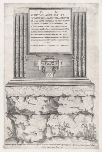 Sepulchre of Lupus, from "Speculum Romanae Magnificentiae" by anonymous, print, 1551