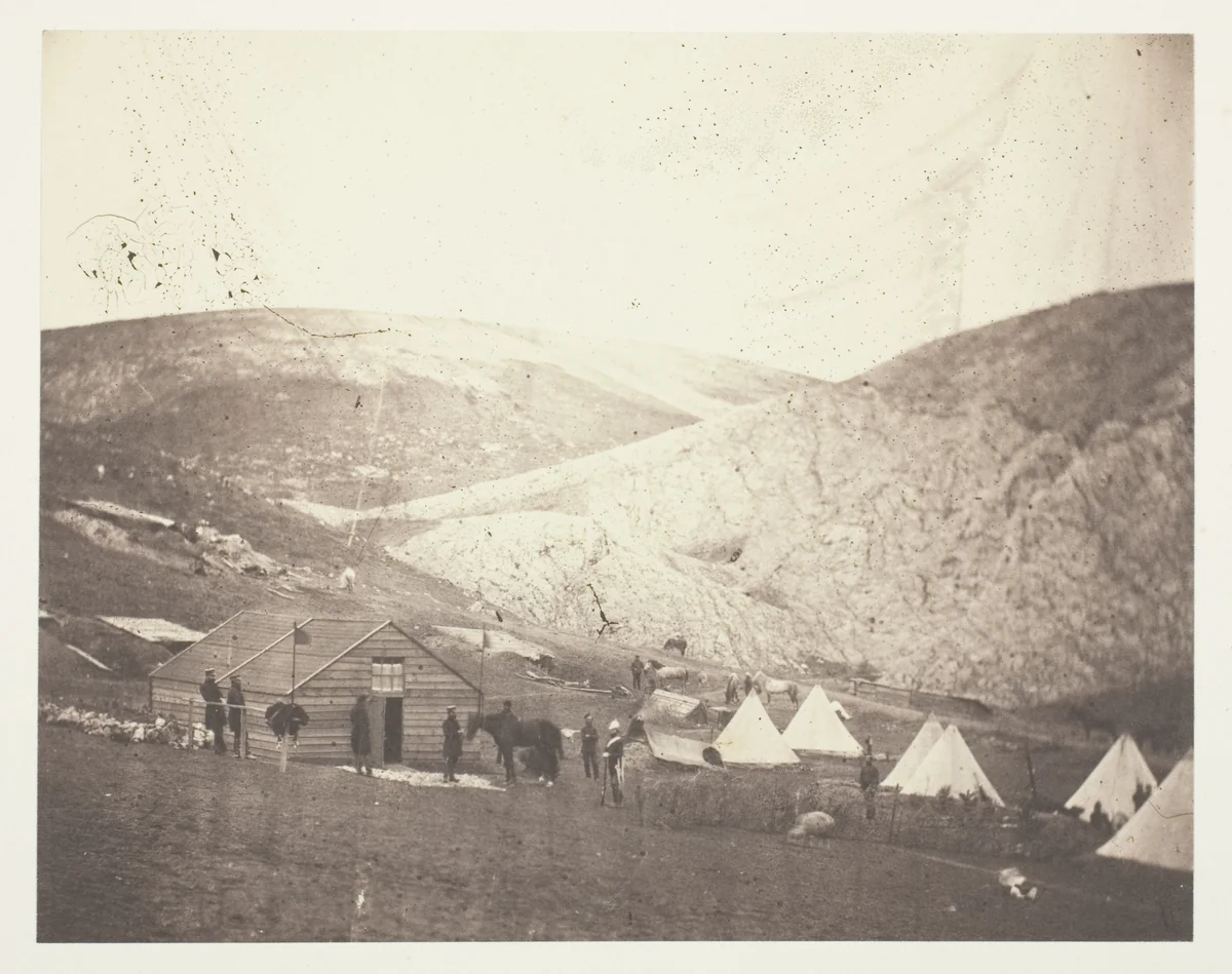 Camp of the 4th Dragoon Guards, near Karyni by Roger Fenton, photograph, 1855