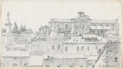 The Capitoline Hill by Jacques-Louis David, drawing, 1775-1780