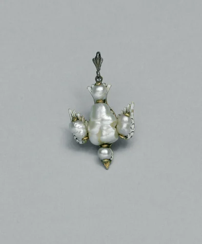 Pendant Shaped as a Dove by French or Flemish, metalwork, 1600-1699