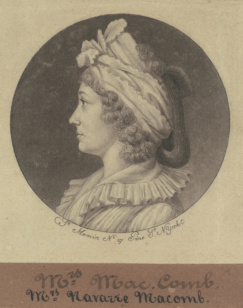 Christina Livingston Macomb by Charles B. J. Févret de Saint-Mémin, print, 1797