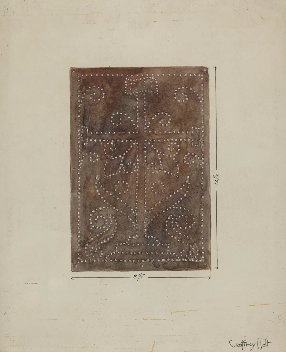 Pierced Metal Screen from Confessional by Geoffrey Holt, index of american design, 1936