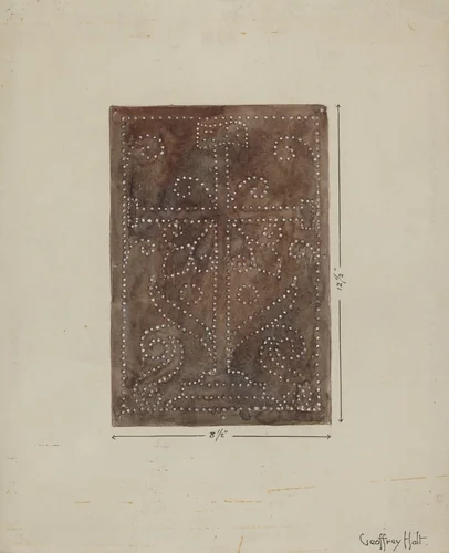 Pierced Metal Screen from Confessional by Geoffrey Holt, index of american design, 1936