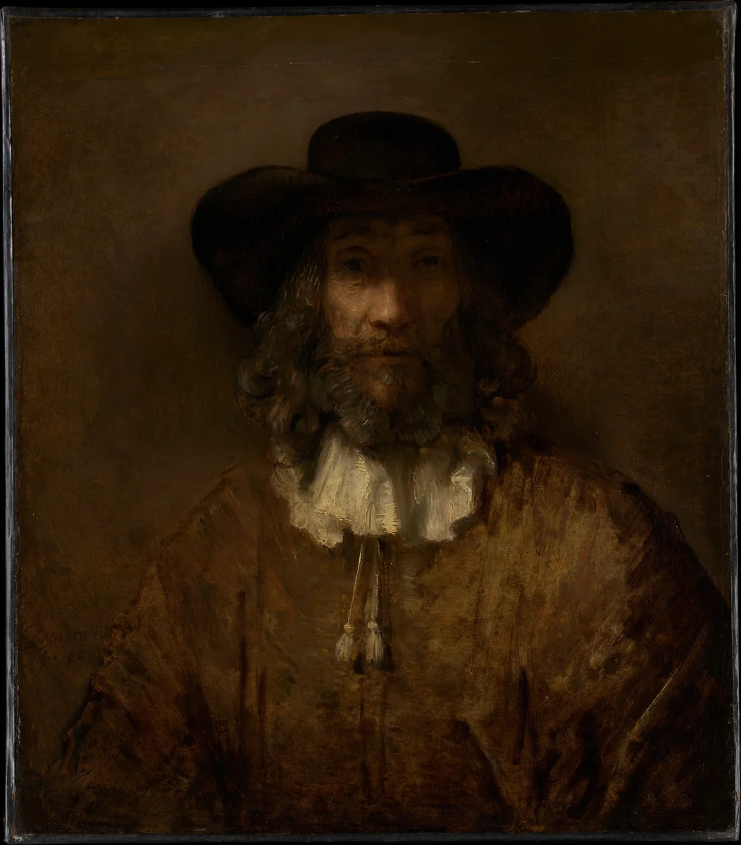 Man with a Beard by Rembrandt, painting, 1600-1889