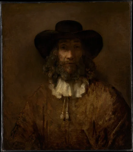 Man with a Beard by Rembrandt, painting, 1600-1889