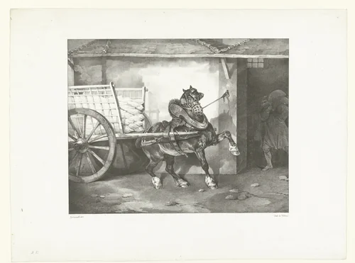Het paard van de stukadoor by Théodore Géricault, print, 1822